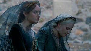 Olivia Cooke and Phia Saban in House of the Dragon (Credit: HBO)