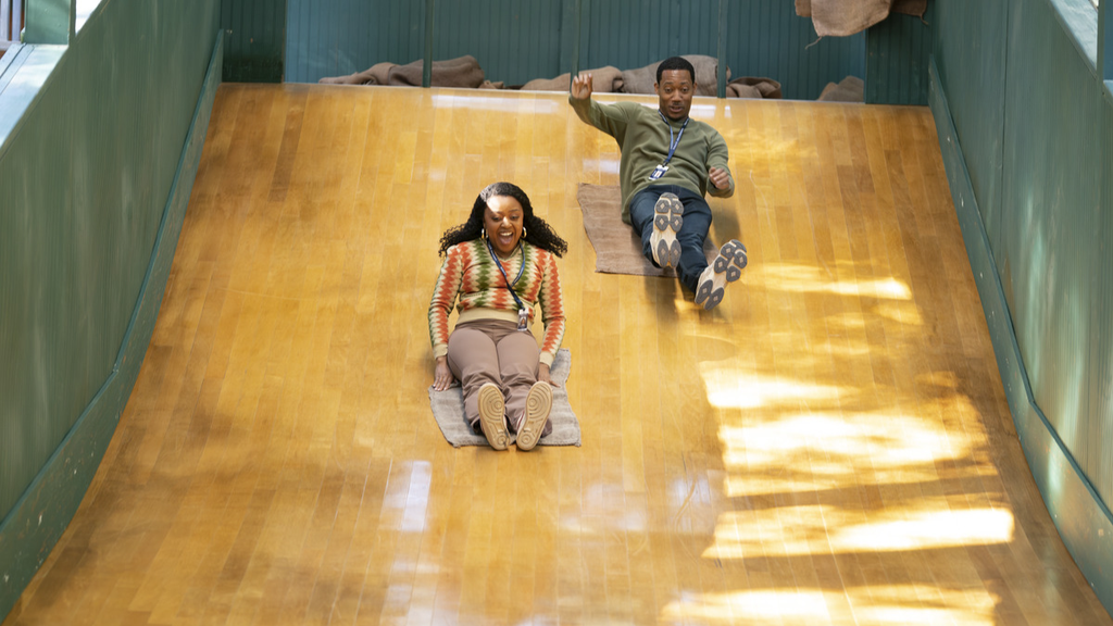 Quinta Brunson and Tyler James Williams in "Abbott Elementary" (ABC)