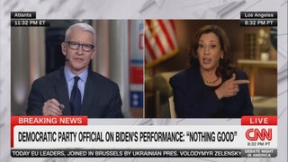 Exasperated Kamala Harris Spars With Anderson Cooper Over Joe Biden’s Debate Performance | Video