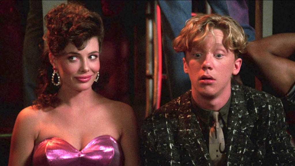 Kelly LeBrock and Anthony Michael Hall in "Weird Science