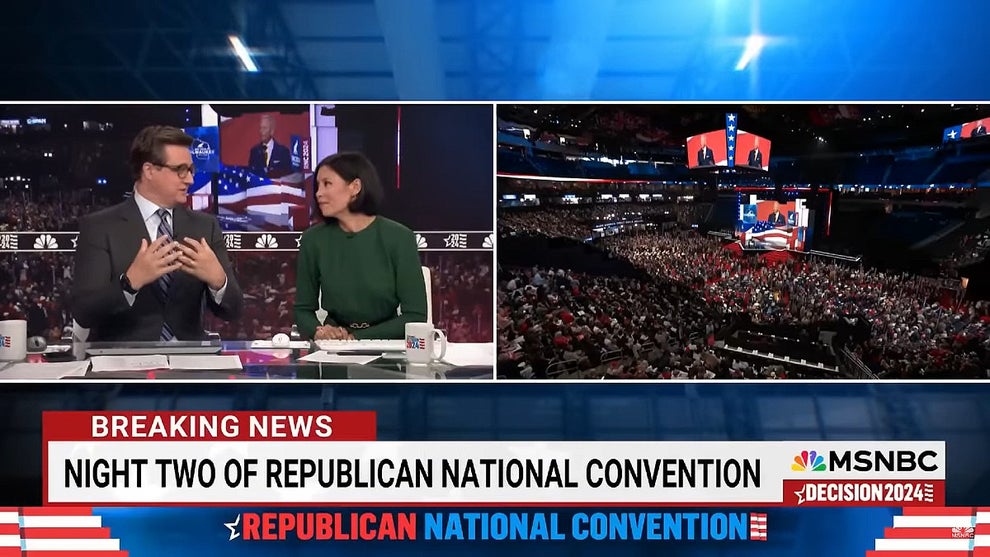 Chris Hayes and Alex Wagner covering RNC on MSNBC