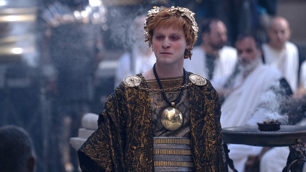 Fred Hechinger as Emperor Caracalla in Gladiator II
