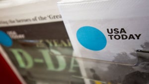 The front of the USA Today newsletter, showing the emblem.