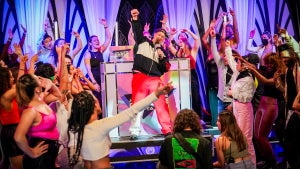 The Impractical Jokers film a punishment for special guest Joey Fatone (Photo courtesy of TBS)