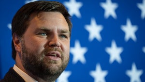 J.D. Vance, a Republican candidate for U.S. Senate in Ohio, speaks at a campaign rally on May 1, 2022 in Cuyahoga Falls, Ohio. Former President Donald Trump recently endorsed J.D. Vance in the Ohio Republican Senate primary, bolstering his profile heading into the May 3 primary election. Other candidates in the Republican Senate primary field include Josh Mandel, Mike Gibbons, Jane Timken, Matt Dolan and Mark Pukita.