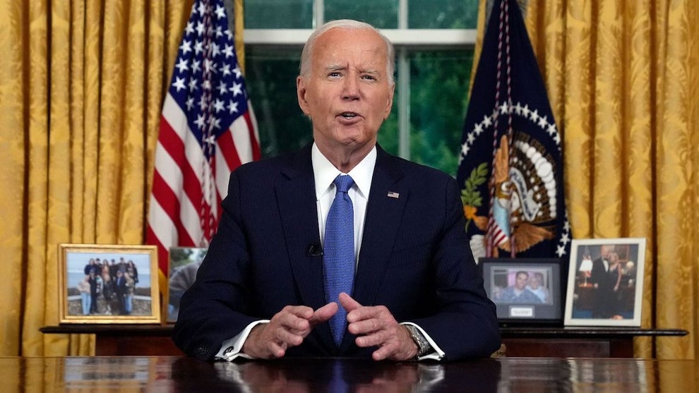 President Joe Biden addresses the U.S. for the first time since dropping out of 2024 race (Credit: AP Photo/Evan Vucci, Pool)