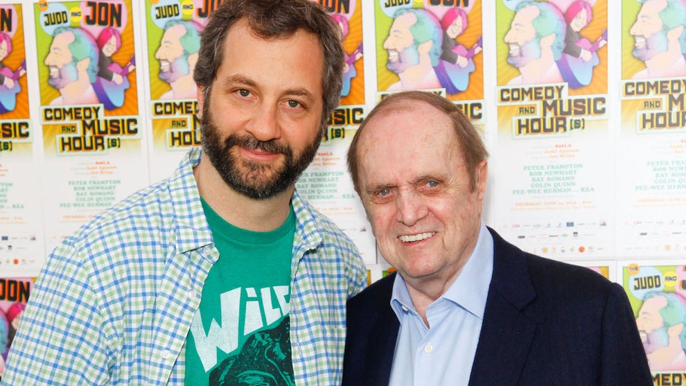 Judd Apatow and Bob Newhart in 2012 in Los Angeles