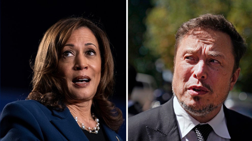 Kamala Harris and Elon Musk