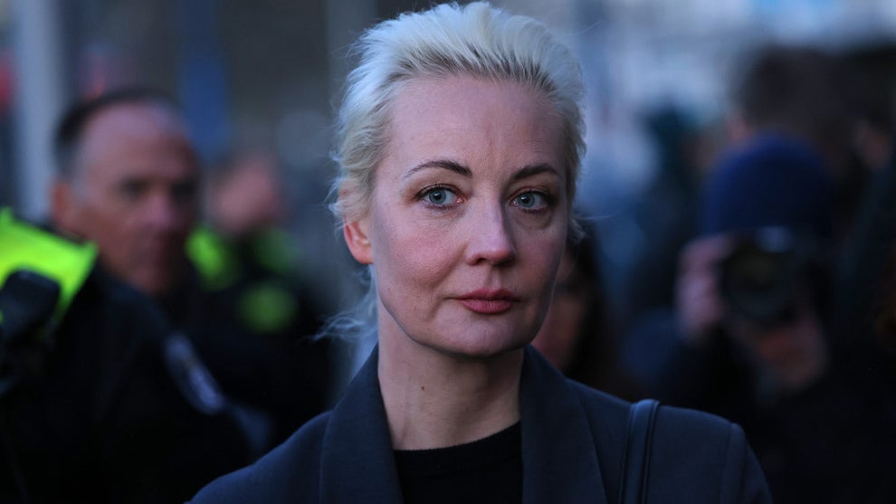 Yulia Navalnaya after voting in Russian elections in March 2024 in Berlin