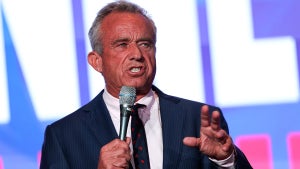 Independent presidential candidate Robert F. Kennedy Jr. speaks at the Libertarian National Convention on May 24, 2024 in Washington, DC. Kennedy is seeking qualification to be part of the first presidential debate currently scheduled on June 27 between Democratic presidential nominee President Joe Biden and Republican presidential nominee former President Donald Trump.