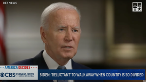 President Joe Biden sits for an interview with BET News' Ed Gordon (Credit: CBS News)
