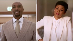 Morris Chestnut as Corey Cash and Emayatzy Corinealdi as Jax Stewart in "Reasonable Doubt" Season 2