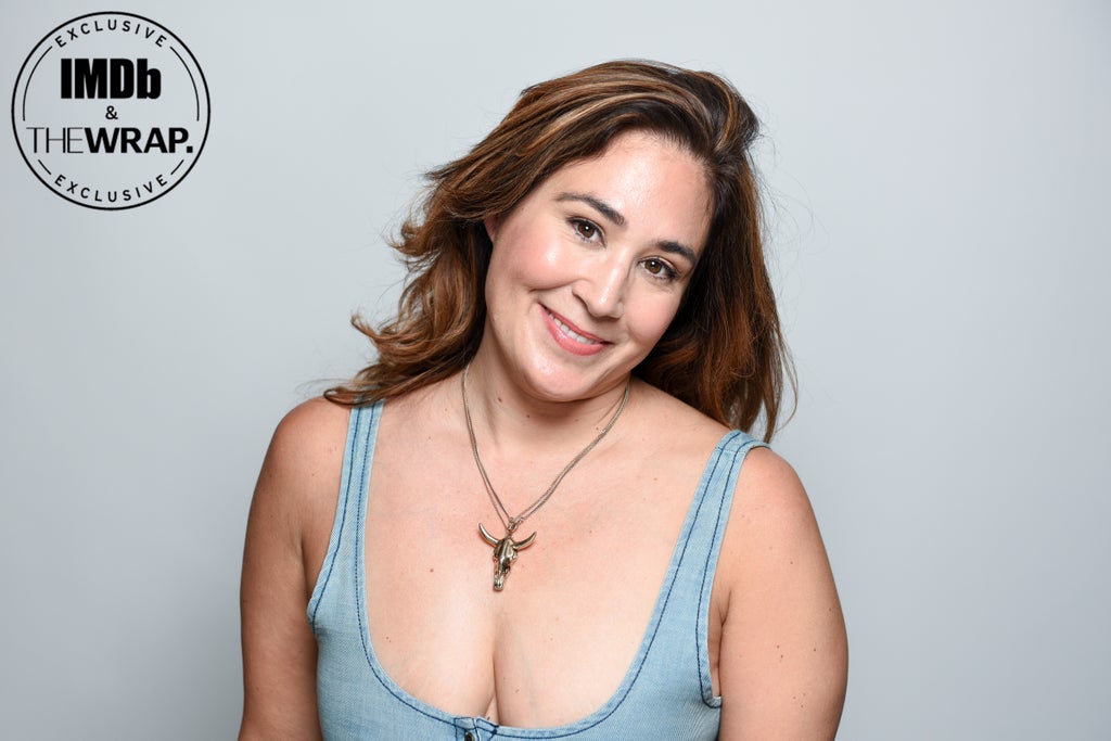 Emily Andras poses in the IMDboat Exclusive Portrait Studio at San Diego Comic-Con 2024 at The IMDb Yacht on July 27, 2024 in San Diego, California.