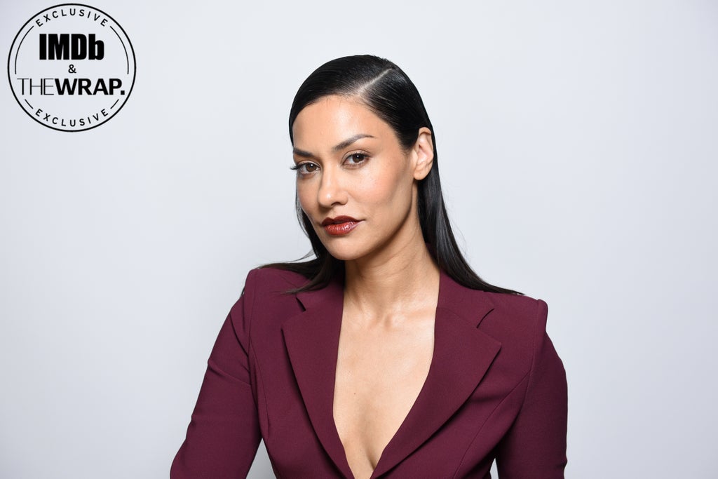 Janina Gavankar poses in the IMDboat Exclusive Portrait Studio at San Diego Comic-Con 2024 at The IMDb Yacht on July 27, 2024 in San Diego, California.