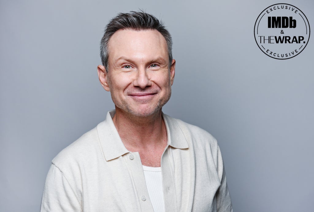 Christian Slater poses in the IMDboat Exclusive Portrait Studio at San Diego Comic-Con 2024 at The IMDb Yacht on July 27, 2024 in San Diego, California.