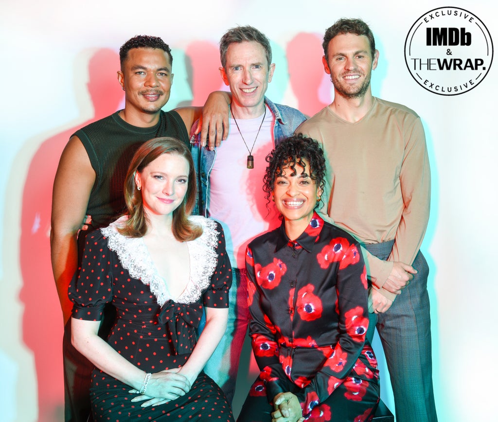 (L-R) Ismaël Cruz Córdova, Morfydd Clark, Daniel Weyman, Cynthia Addai-Robinson and Charlie Vickers pose in the IMDboat Exclusive Portrait Studio at San Diego Comic-Con 2024 at The IMDb Yacht on July 27, 2024 in San Diego, California.