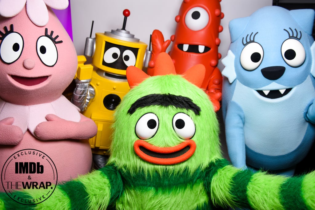 Yo Gabba Gabba! monsters pose in the IMDboat Exclusive Portrait Studio at San Diego Comic-Con 2024 at The IMDb Yacht on July 27, 2024 in San Diego, California.