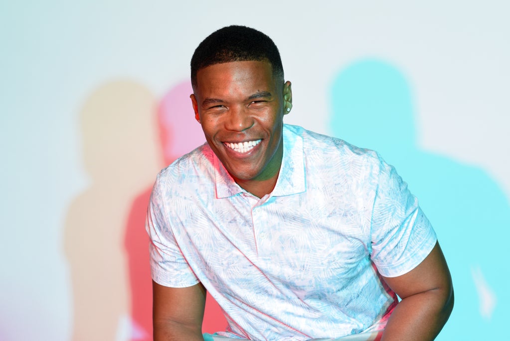 Gaius Charles poses in the IMDboat Exclusive Portrait Studio at San Diego Comic-Con 2024 at The IMDb Yacht on July 25, 2024 in San Diego, California.