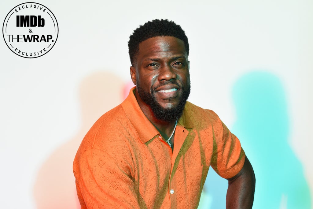 Kevin Hart poses in the IMDboat Exclusive Portrait Studio at San Diego Comic-Con 2024 at The IMDb Yacht on July 26, 2024 in San Diego, California.
