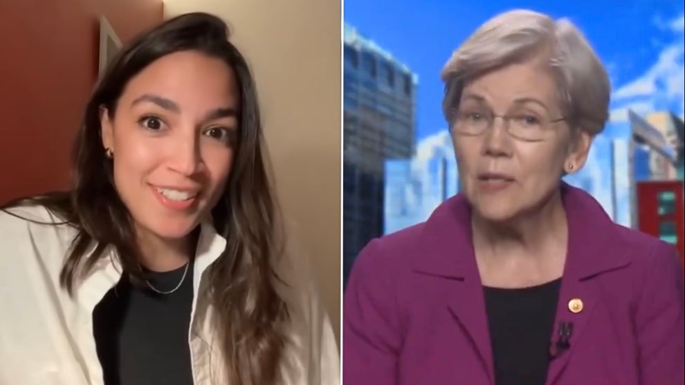 A split-screen image showing two women, one with medium-toned skin and the other with light-toned skin and gray hair.