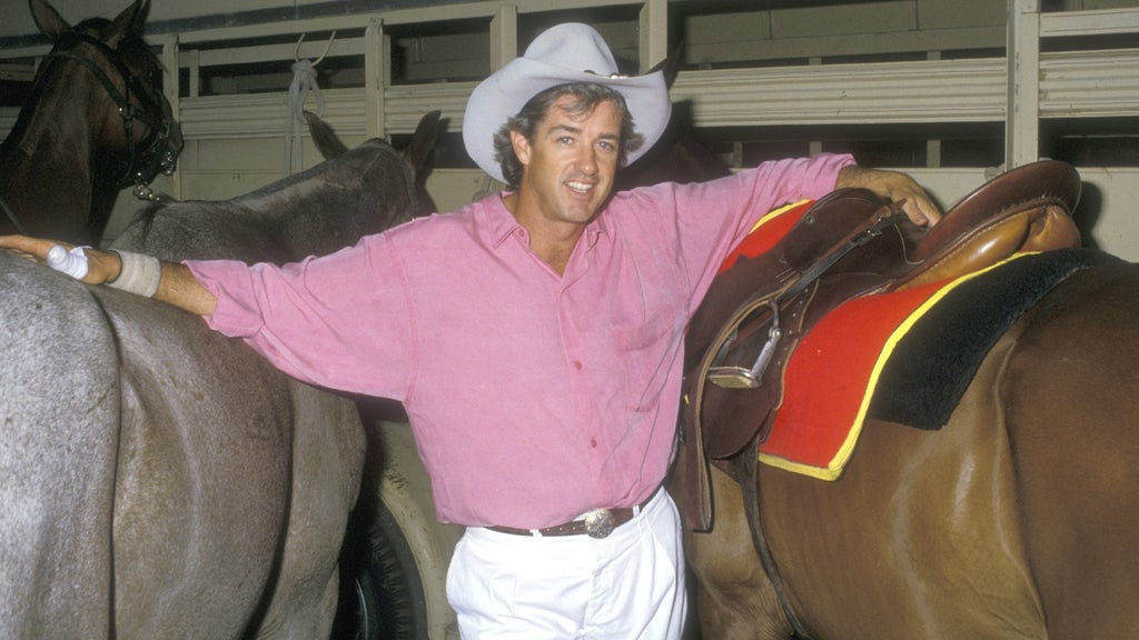 Actor Doug Sheehan on August 26, 1988 watches polo matches at the Los Angeles Equestrian Center in Burbank, California.