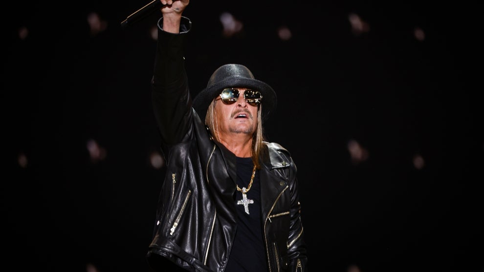 Musician Kid Rock performs on the fourth day of the Republican National Convention at the Fiserv Forum on July 18, 2024 in Milwaukee, Wisconsin