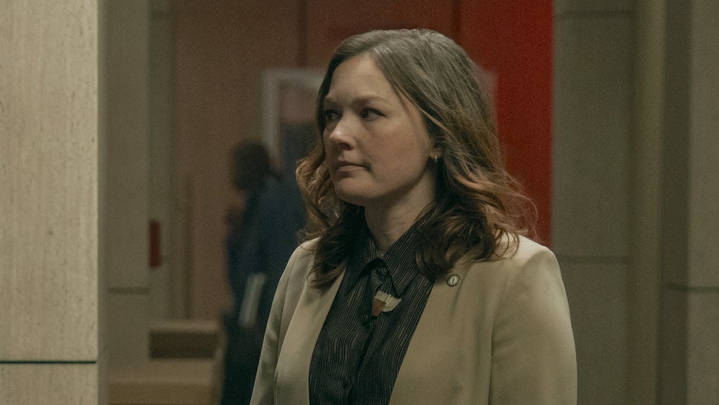 Virginia Kull as Eugenia in "Presumed Innocent"