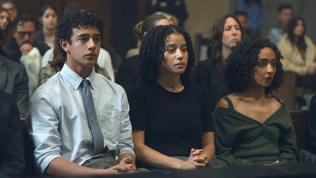 Kingston Rumi Southwick, Chase Inifiniti and Ruth Negga in "Presumed Innocent"