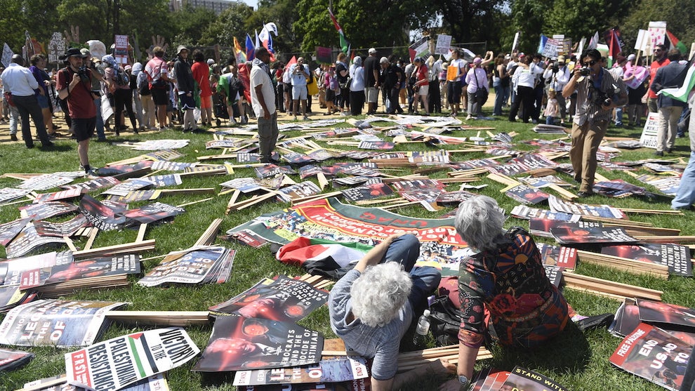 Pro-Palestine protesters in Union Park