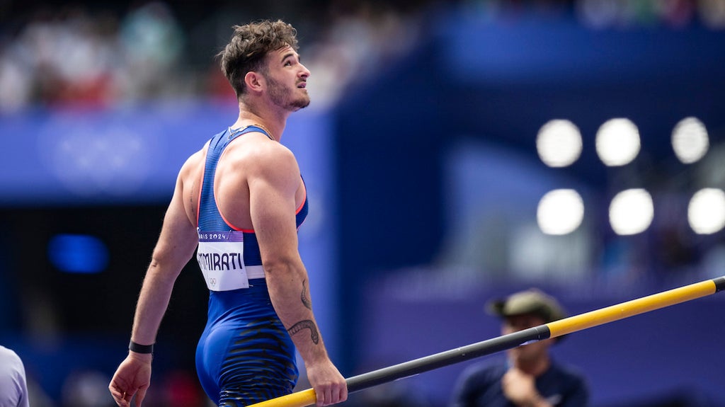 French pole vaulter Anthony Ammirati moments before the fateful event