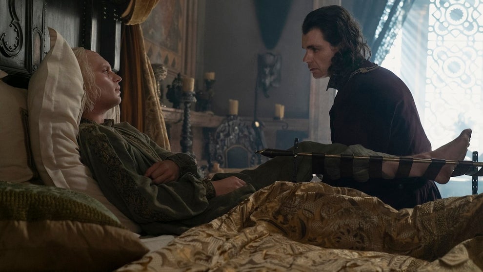 Aegon and Larys in "House of the Dragon" (Credit: HBO)