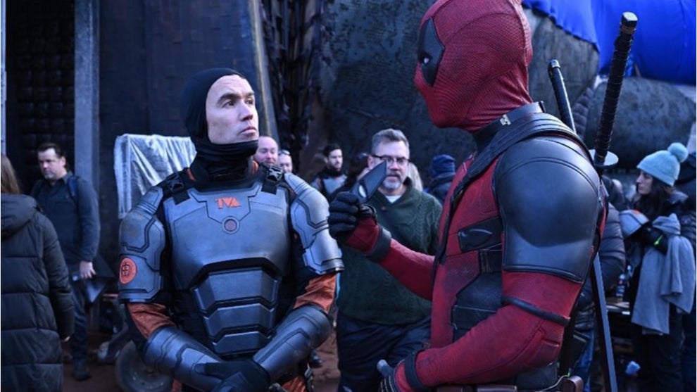 Rob McElhenney and Ryan Reynolds on set for a cut cameo in "Deadpool & Wolverine" (Credit: Ryan Reynolds)