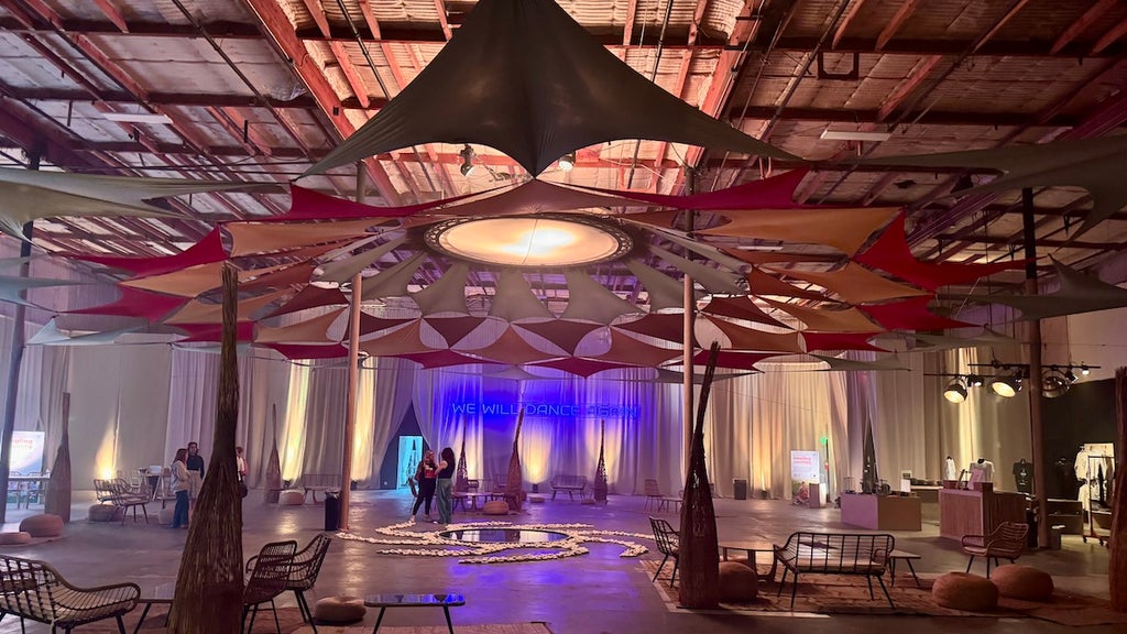 The Nova healing and processing space at the Oct. 7 memorial exhibition, “06:29 am — The Moment Music Stood Still” (Credit: Tess Patton)