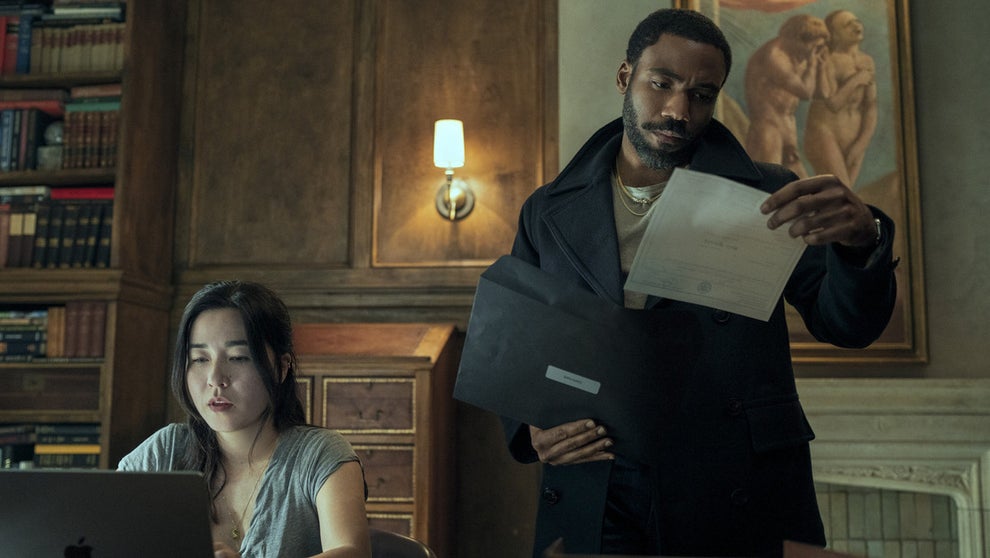 Maya Erskine and Donald Glover in "Mr. & Mrs. Smith" (Prime Video)