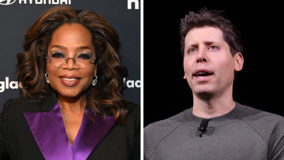 Oprah Winfrey and Sam Altman