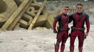 Ryan Reynolds and Alex Kyshkovych on the set of "Deadpool & Wolverine" (Credit: X)