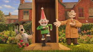 Norbot strolls out of a box in "Wallace & Gromit: Vengeance Most Fowl."