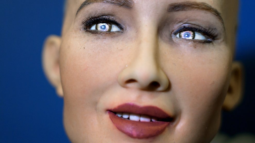 "Sophia" an artificially intelligent (AI) human-like robot developed by Hong Kong-based humanoid robotics company Hanson Robotics is pictured during the "AI for Good" Global Summit hosted at the International Telecommunication Union (ITU) on June 7, 2017, in Geneva