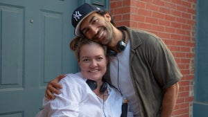 Colleen Hoover and Justin Baldoni (Credit: Sony Pictures)