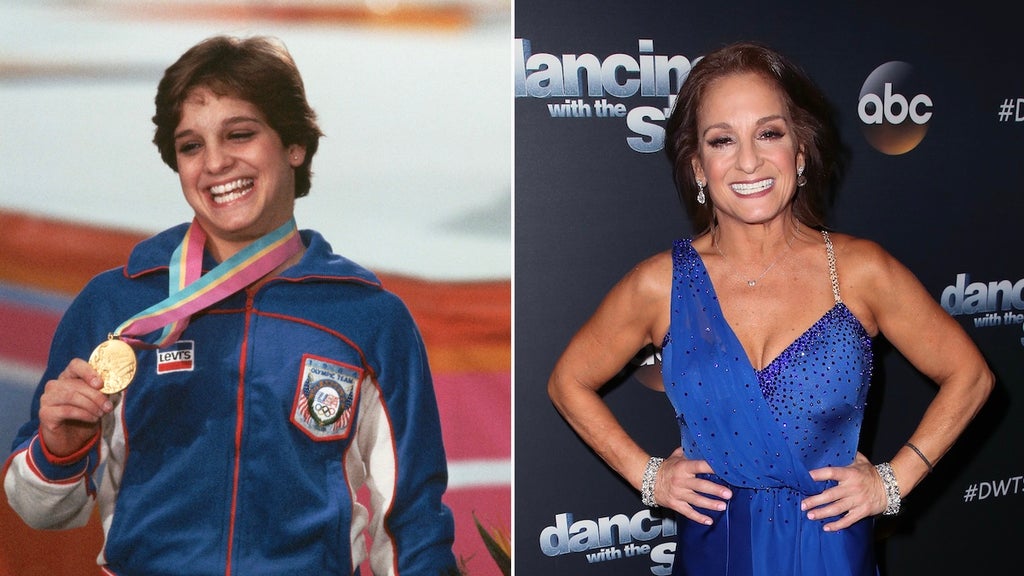 Mary Lou Retton at the 1984 Olympics and on "Dancing With the Stars" in 2018