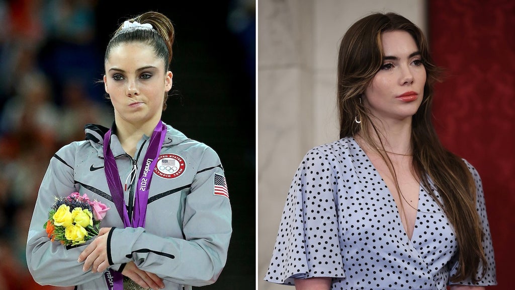 McKaley Maroney in 2012 and 2021
