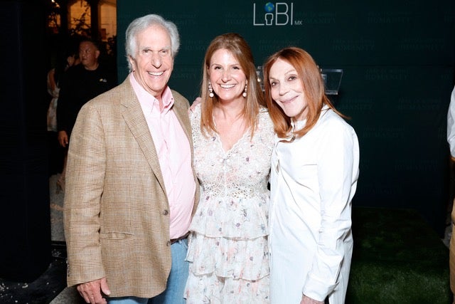 LOS ANGELES, CALIFORNIA - AUGUST 24: (L-R) Henry Winkler, Zoe Winkler Reinis, This is About Humanity, Co-Founder and Stacey Weitzman attend the TIAH 6th Anniversary Soiree on August 24, 2024 in Los Angeles, California. (Photo by Stefanie Keenan/Getty Images for This Is About Humanity)