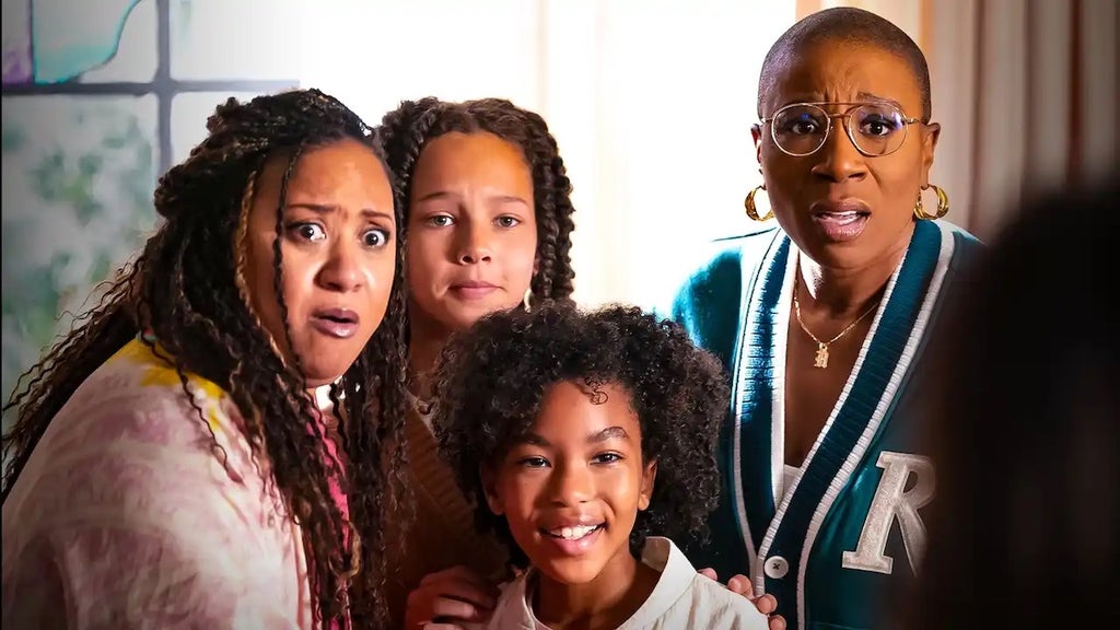 Tracie Thoms, Declan Pratt, Askyler Bell and Aisha Hinds in Season 7 of "9-1-1"