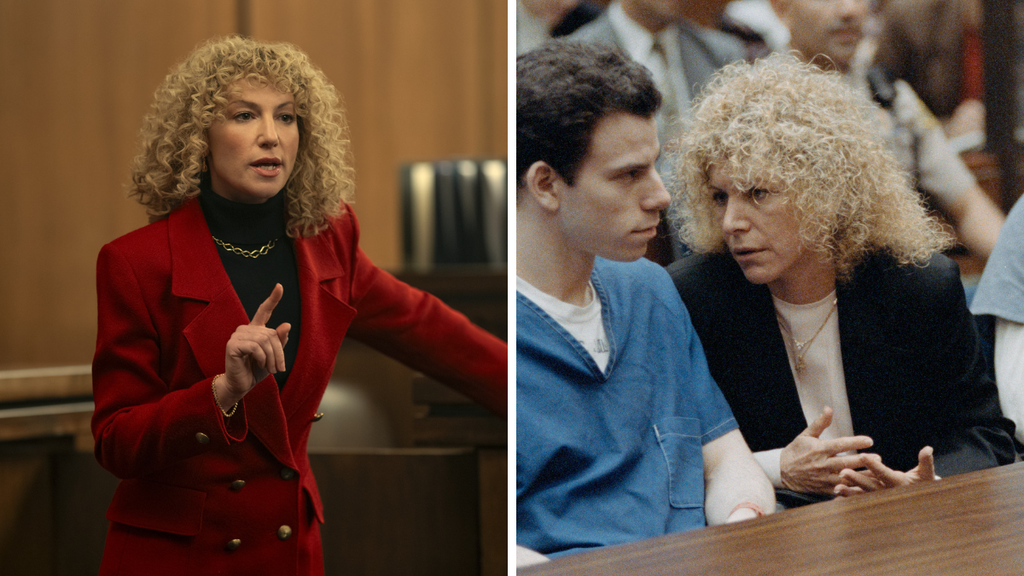 Ari Graynor as Leslie Abramson (Credit: Netflix, Getty)