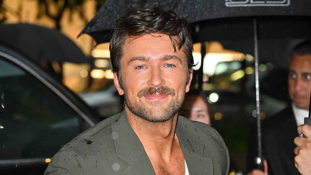 Brandon Sklenar at the "It Ends With Us" premiere in New York City.