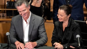 Gavin Newsom and Fran Drescher