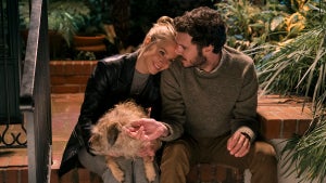 Kristen Bell as Joanne, Adam Brody as Noah in episode 103 of "Nobody Wants This." (Credit: Hopper Stone/Netflix)