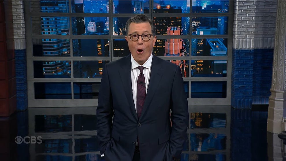Stephen Colbert Sam Elliott Kamala Harris ad monologue