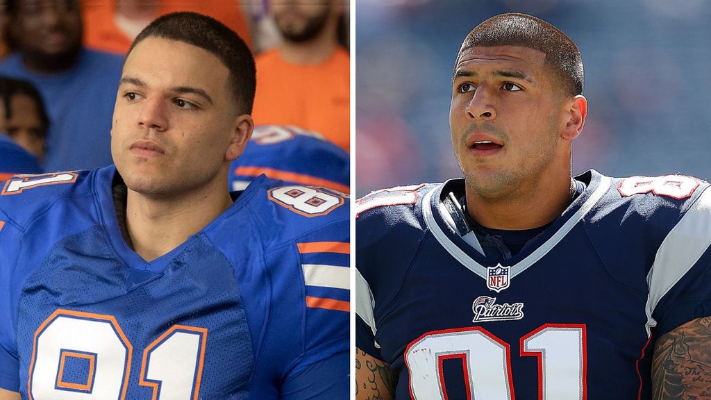 Josh Rivera as Aaron Hernandez in "American Sports Story: Aaron Hernandez" (FX)