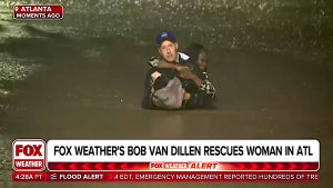 Fox Atlanta weatherman Van Dillen pulls a woman to safety